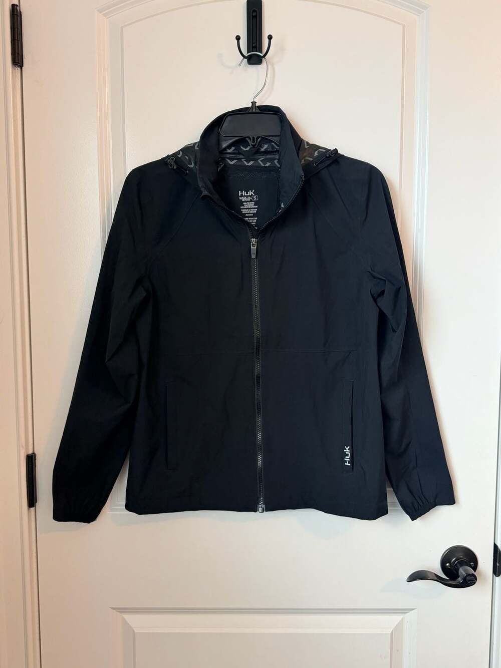 Huk Performance Fishing Rain Jacket Black Size S